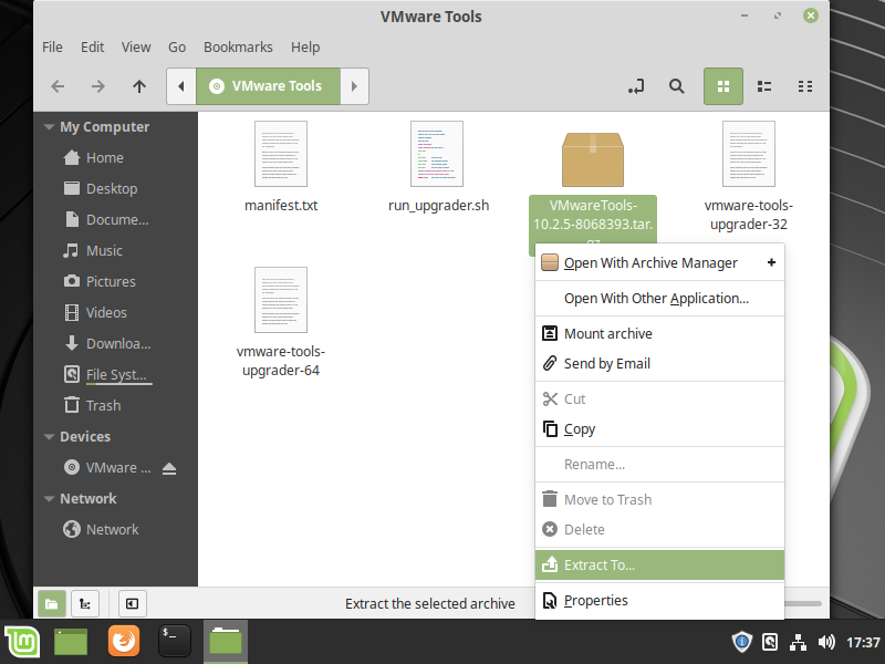 Install VMWare Tools