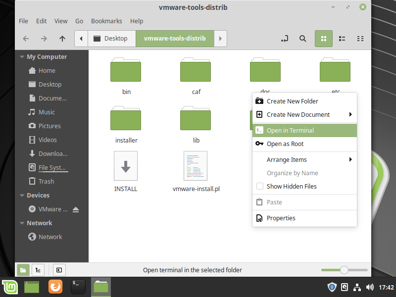 Install VMWare Tools