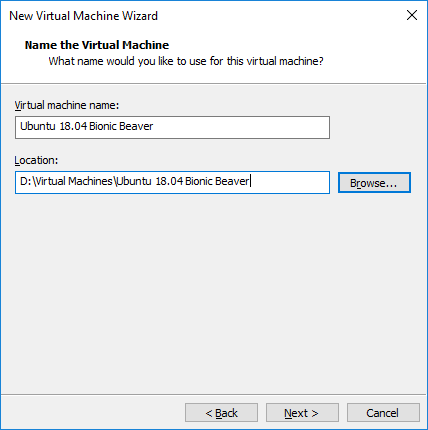 Select VM Folder