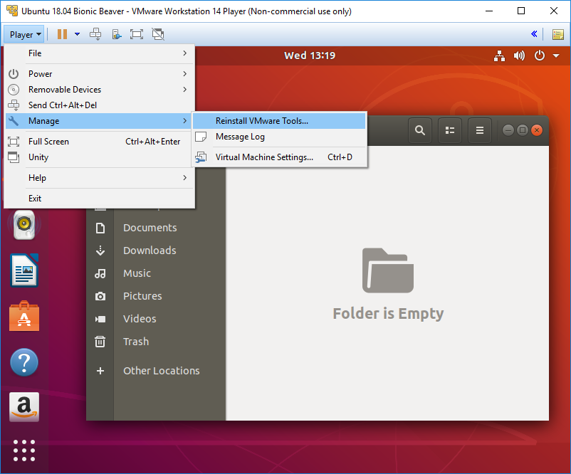 Install VMWare Tools