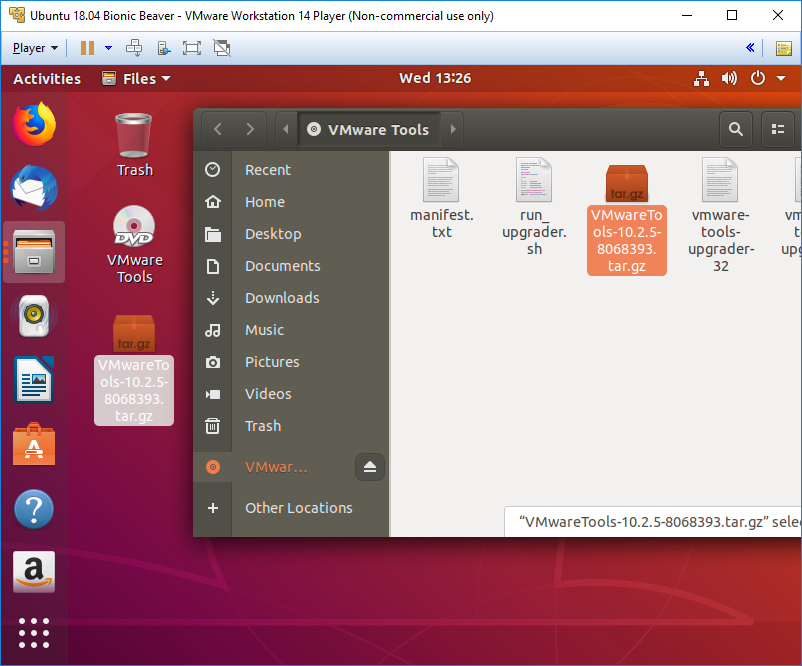 Install VMWare Tools