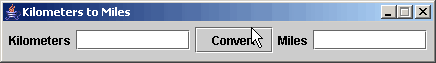 KmToMi user interface